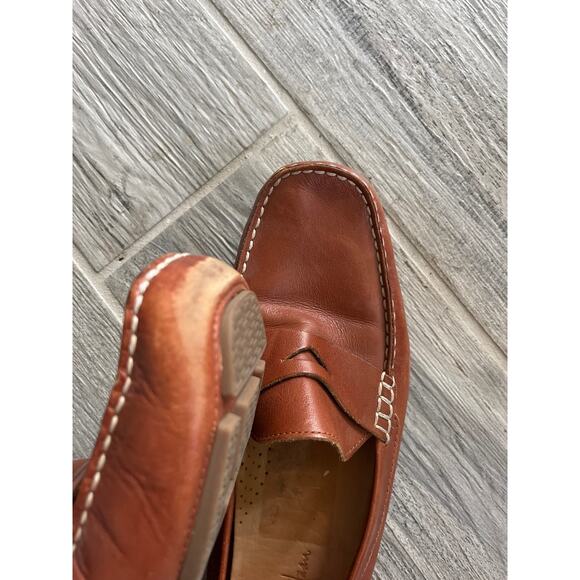 Cole Haan Howland Leather Penny Loafer Brown Slip On Shoes size 11 Men